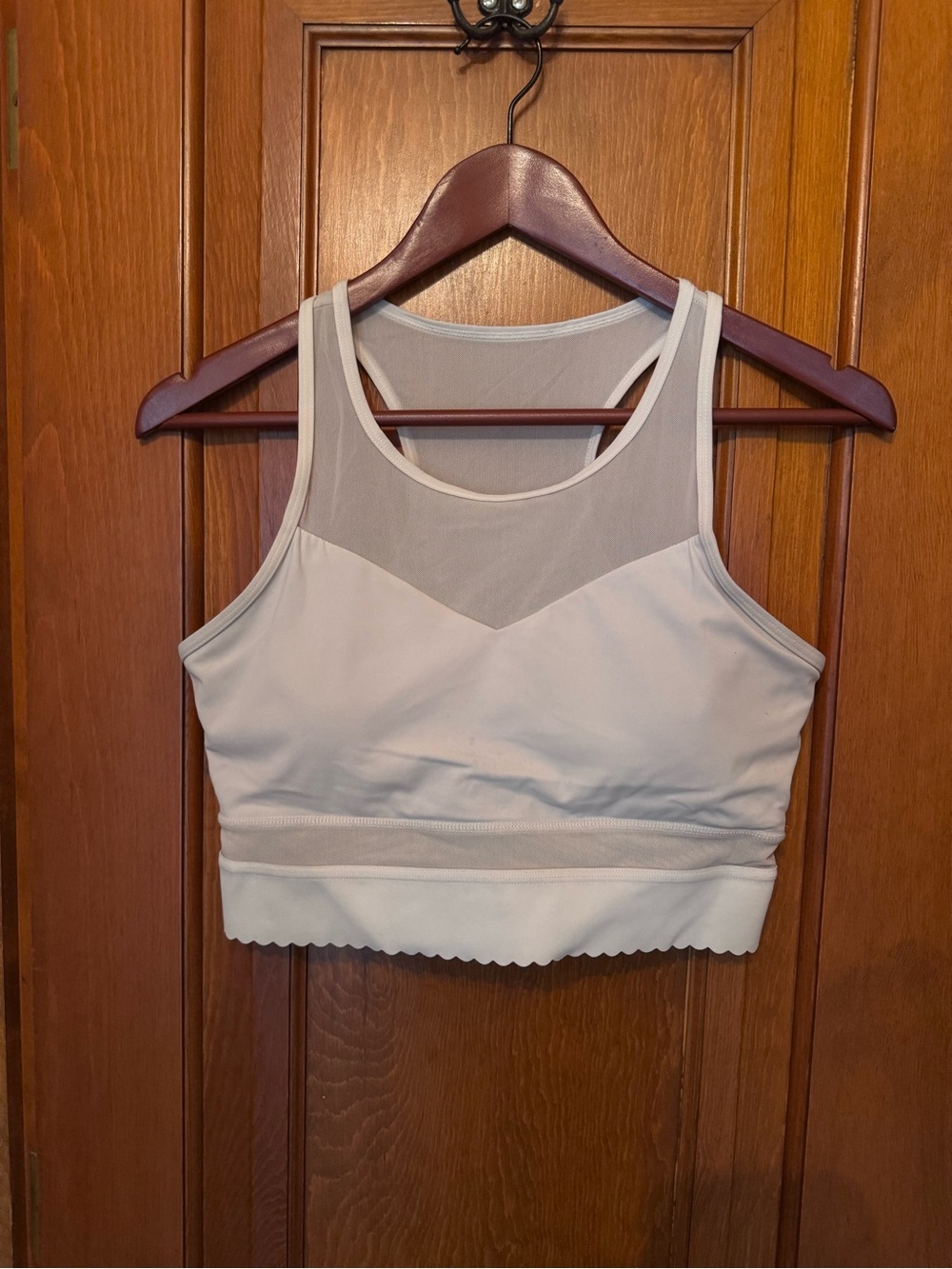 ZYIA White Mesh-Panel Sports Bralette - Picture 1 of 4